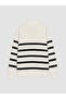 Ecru Stand Collar Boy's Knitwear Sweater - 2