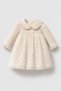 Baby Girl Beige Cotton Dress - 2