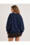 Women's Crew Neck Unprinted Basic Oversize Cotton Plain Sweatshirt - 2