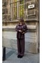 Women's Front Sleeves with Bead Embroidery Tansel Fabric Bambir Ceken Pant Suit - 5
