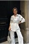 Women's Front Sleeves with Bead Embroidery Tansel Fabric Bambir Ceken Pant Suit - 8