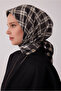 Tivil Silk Scarf Black 4421 84 Geometric Pattern - 2