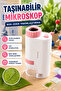 Educational Portable Led Microscope 80X-200X Adjustable Focus Zoom