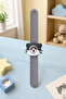 Children's Gray Cat Figured Slap Slap Silicone Strap Wristwatch (Without Box) - 3