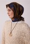 Tivil Silk Scarf 4400 81 Khaki Belt Pattern - 2