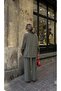 Women's Front Sleeves with Bead Embroidery Tansel Fabric Bambir Ceken Pant Suit - 3