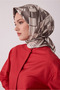Tivil Silk Scarf Beige 4411 86 Geometric Pattern - 2