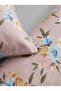 King Size Pink Floral Duvet Cover Set + 2 Pillowcases (200X220 cm) - 3