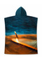 Printed Towel Poncho, 80X100 Oversized Beach, Pool and After-Bath Towel - Gradient Patterned - Defoludur - 2