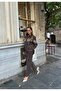 Women's Shirt with Bead Embroidery on Front and Sleeves, Standard Pants Size Suit