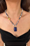 Handmade Sodalite Natural Stone Gold Accessory Lapis Lazuli Natural Stone Pendant Special Design Women's Necklace