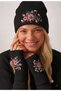 Women's Embroidered Knitwear Wool Beret and Gloves