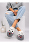Women's Plush Home Slippers with Frog Figure, Winter Warm Closed-Toe Soft Sole Slippers Stc1341 - 2
