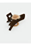 Mixed Velvet Textured Pompom Detailed Buckle Clasp - 3