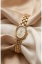 Women's Steel Watch Gold Color Vintage Watch Old Money Oval Case Roman Numeral Luxury Classic Elegant Stylish Women's Wristwatch |   Limited Edition 2026