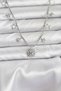Silver Brass Sun Women's Necklace for Elegant Necks - 2