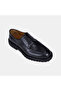 Men's Black Laced Thick Soled Classic Leather Shoes - 7