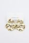 Glb-stl41414 stone look earrings - gold - 2