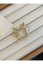 Glb-Stl41414 Stone-Encrusted Cartilage Earrings - Gold