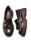 Women's Tasseled Casual Loafer Shoes-Brown Patent Leather - 3