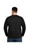 Men's Large Size Black Form Printed Long Sleeve T-Shirt 3Xl-4Xl-5Xl-6Xl - 3