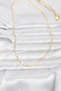 60cm Golden Brass Laser Style Chain Women's Necklace for Elegant Necks