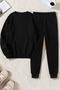 Unisex Astronaut Design Printed Crew Neck Sweatshirt - 2-Piece Tracksuit Set