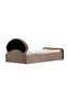 Muffin 90x200 Upholstered Kids Bed-Light Beige And Dark Brown - 8