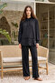 Hooded Pants Modal Set 26246 Black - 3