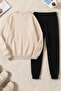 Unisex Monte Carlo Design Printed Crew Neck Sweatshirt - 2-Piece Tracksuit Set - 2