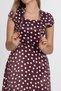 Women's Summer Burgundy Carla Bow Collar Detailed Maxi Dress 50402 - 5