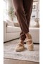 Women's Mink Rabbit Hair Buckle Daily Ballerinas 1 cm Byndtav01 - 2