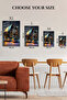 Orange Teal Linear Geometric Abstract Metal Wall Art - 6