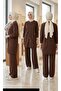 Bamboo Set with Click-Click Details Brown - 2