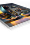 Orange Teal Linear Geometric Abstract Metal Wall Art - 2
