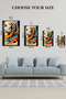 Colorful Retro Frame Abstract Metal Wall Art - 6