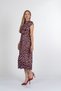 Women's Summer Burgundy Carla Bow Collar Detailed Maxi Dress 50402 - 4