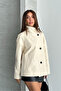 Women's Lined Oversize Buttoned Wide Collar Seasonal Trench Coat - 6