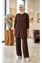 Bamboo Set with Click-Click Details Brown
