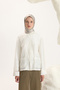 Patterned Twill Scarf Polka Dot Mink - 5