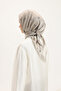 Patterned Twill Scarf Polka Dot Mink - 6