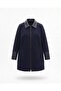 Leather-Collared Steel Knitted Tricot Coat - 4