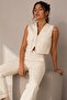 Women's Canvas Vest Pants Double Set Lnc34 - 6