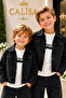 Boy's Black Denim Suit 3-Piece Denim Jacket T-Shirt Trousers Combination |   Stylish 3-Piece Denim Set - 2