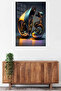 Orange Teal Linear Geometric Abstract Metal Wall Art - 5