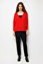 Women's V-Neck Low Sleeve Slit Wool Cardigan Coral - 2