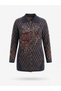 Plaid Rose Piqué Patterned Steel Knitted Women's Knitwear Coat - 3
