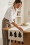 Tree Embroidered Cushion Runner Set – 2 Pieces 42X42 cm Cushion Covers + 1 Piece 40X130 cm Runner - 4
