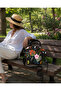 Black Nature Patterned Ruffle Bag - 2