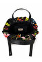 Black Nature Patterned Ruffle Bag - 3